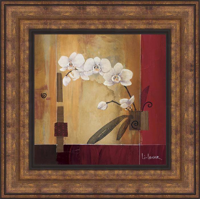 Don Li-Leger "Orchid Lines II" Framed Print Art