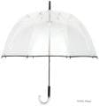 Tina T Bubble Clear/Black POE/Plastic/Fiberglass 48-inch Arc Umbrella