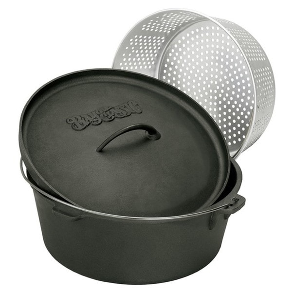 Bayou Classic 8.5 qt Dutch Oven with Steamer Basket Bayou Classic Pots/Pans