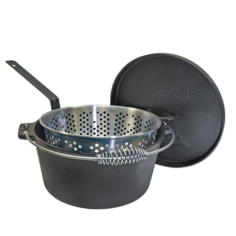 Bayou Classic 8.5-qt Dutch Oven with Steamer Basket, Stainless Handle