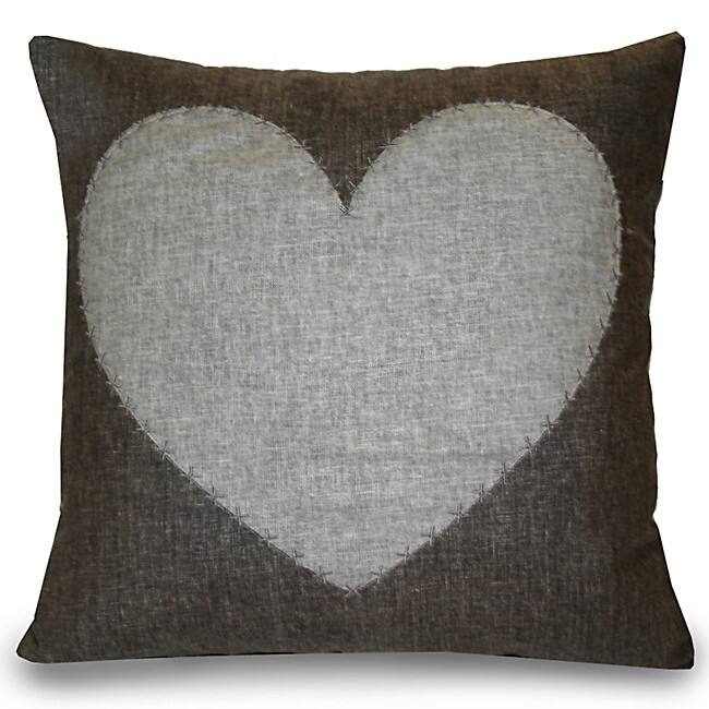 Heart Applique Stitched Pillow