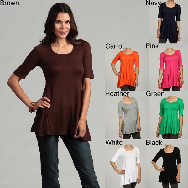 24/7 Comfort Apparel Womens 3/4 sleeve Tunic