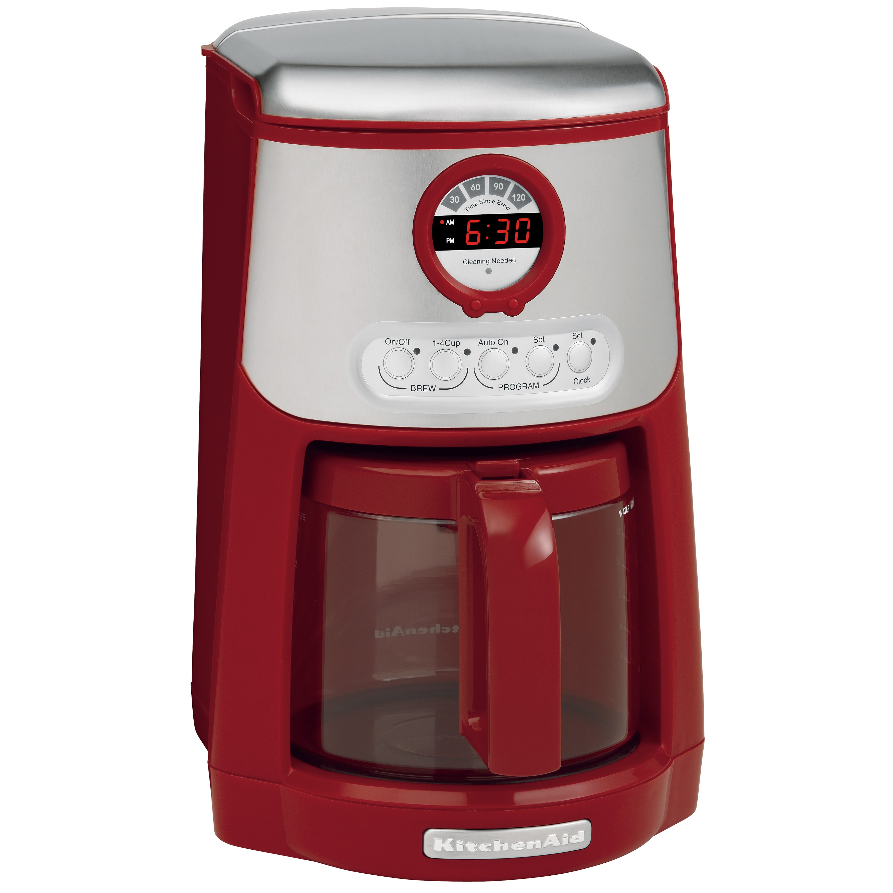 red coffee maker
