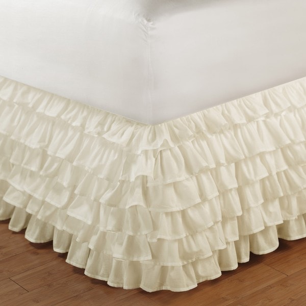 Shop Greenland Home Fashions Ivory King-size Multi-ruffle ...