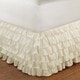 Greenland Home Fashions Ivory King-size Multi-ruffle 15-inch Drop ...