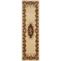 Safavieh Handmade French Bouquet Ivory/ Rust Hand-spun Wool Rug - 2'3" x 8'