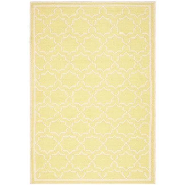 Moroccan Light Green/ivory Dhurrie Wool Area Rug (10 X 14)