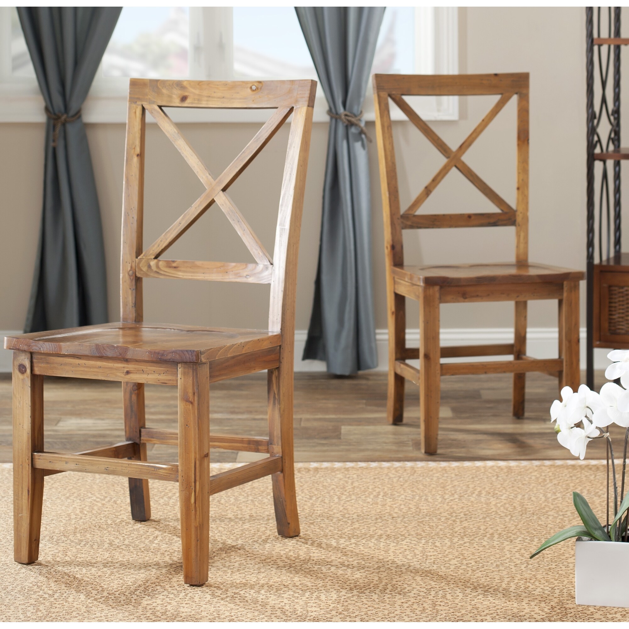 Shop Safavieh Country Classic Dining Chester Maple Xback Dining Chairs