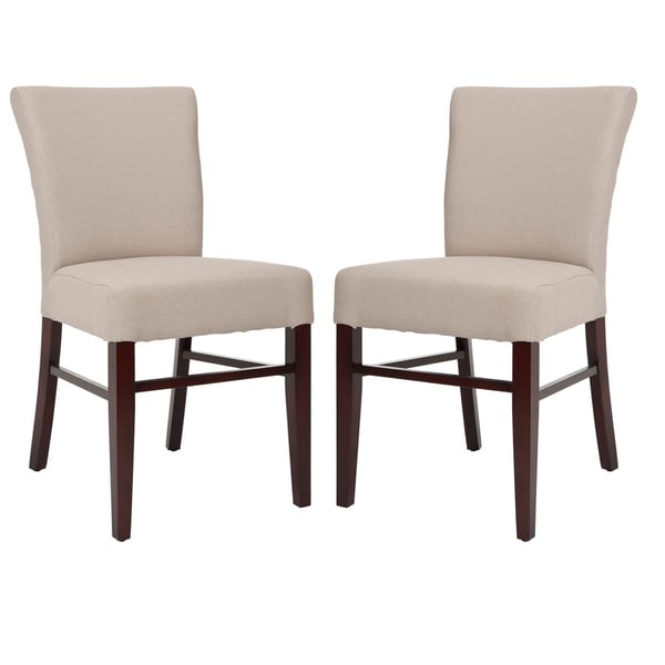 Shop Safavieh Parsons Dining Bolton Beige Linen Dining Chairs (Set of 2 ...