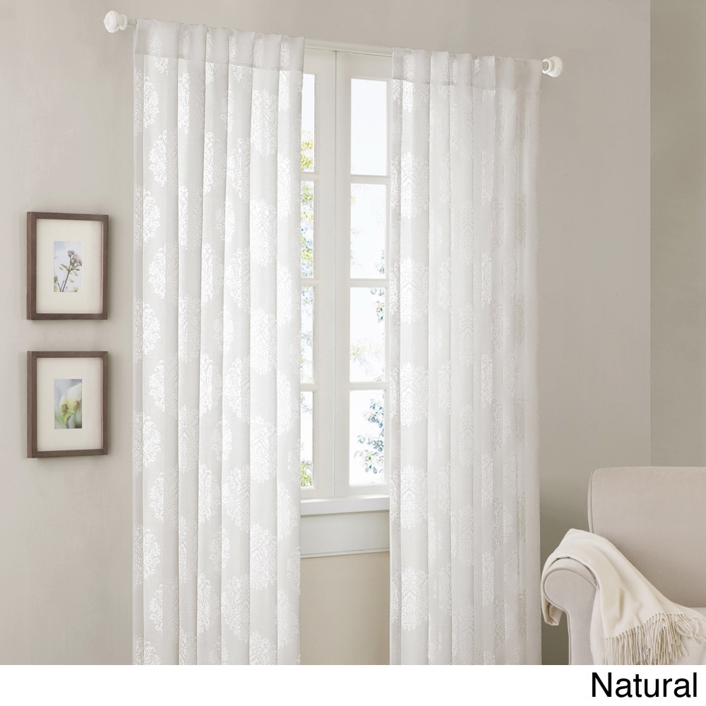 Madison Park Emerson Damask 95 inch Curtain Panel