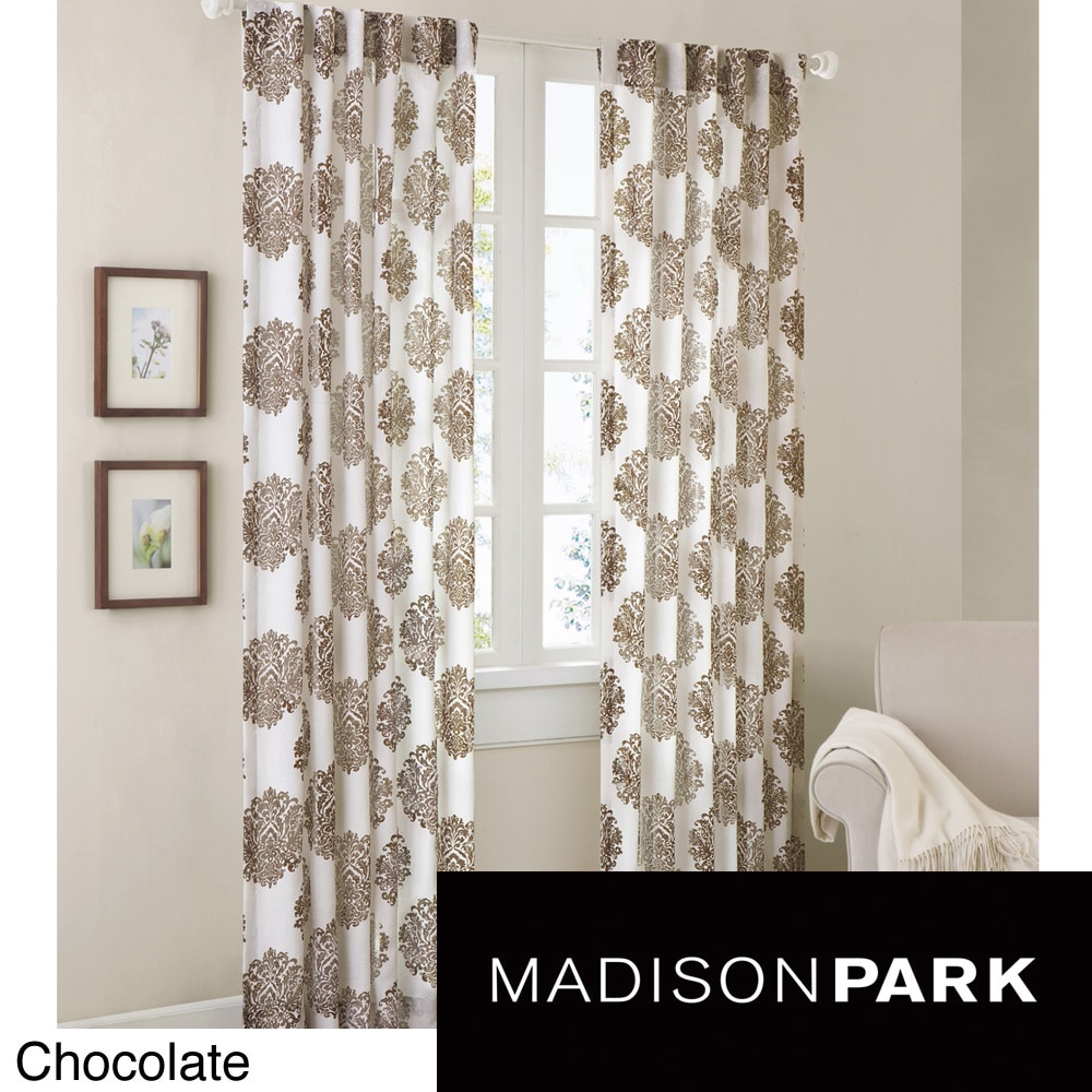 Madison Park Emerson Damask 95 inch Curtain Panel