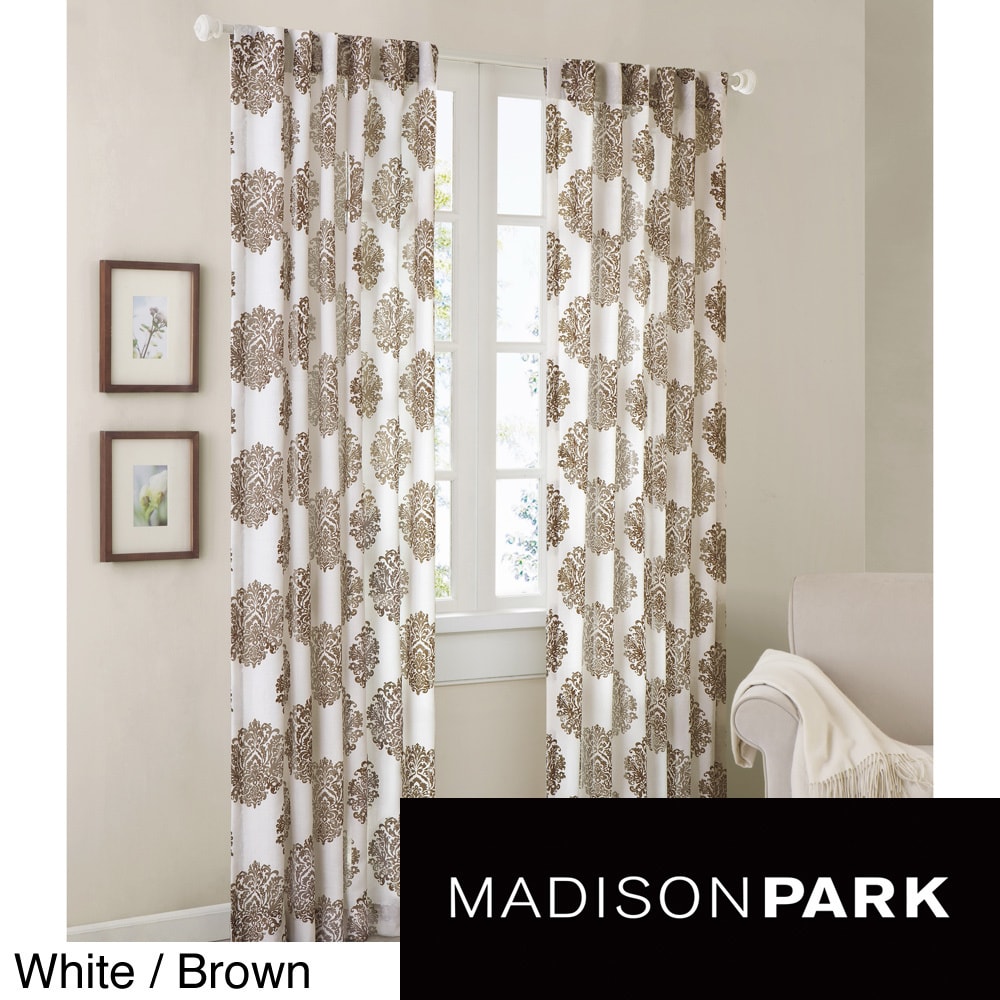 Madison Park Emerson Damask 84 inch Curtain Panel