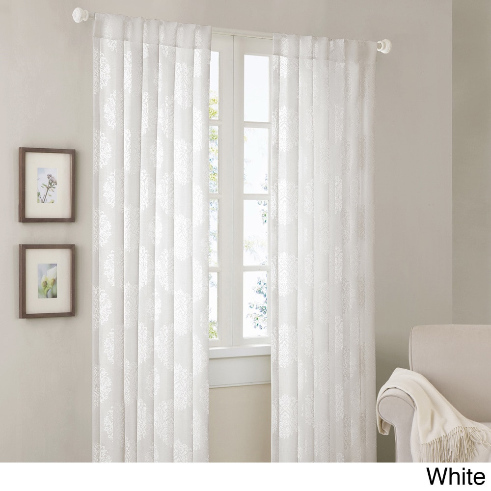 Madison Park Emerson Damask 84 inch Curtain Panel