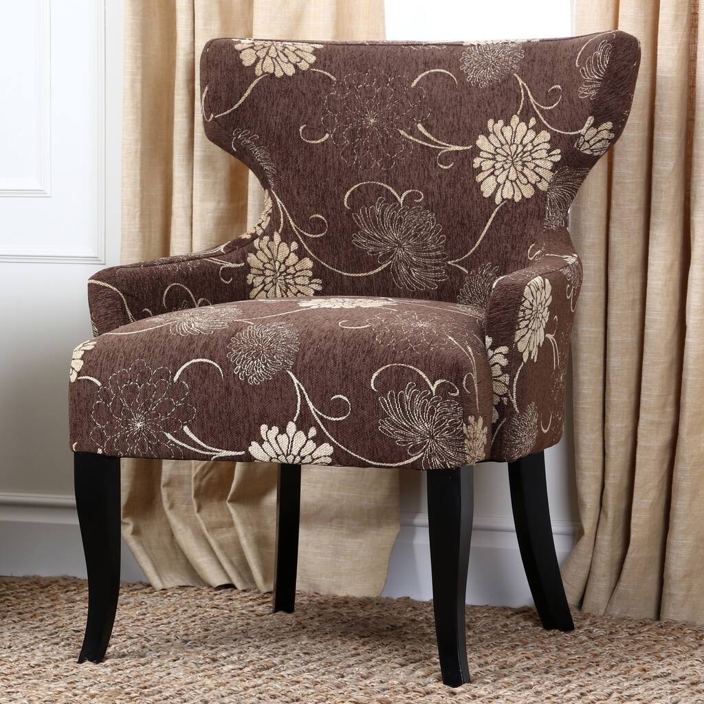 Abbyson Bayview Espresso Fabric Lounge Chair