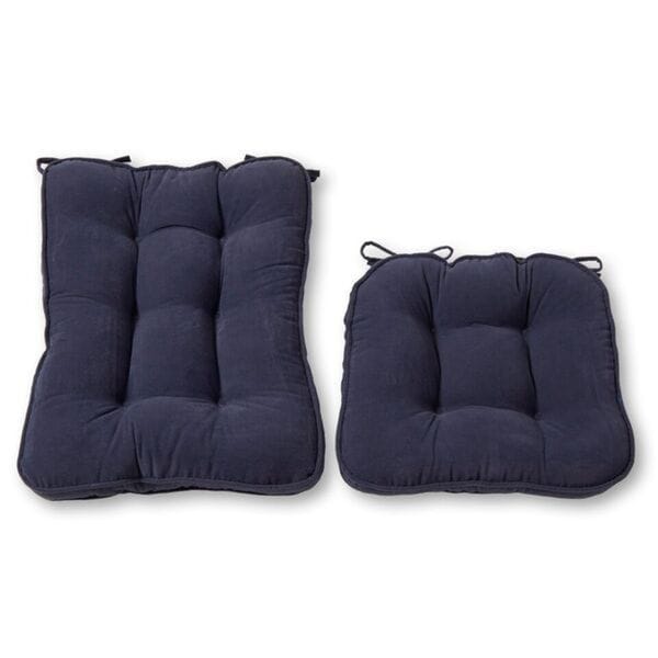 Denim Hyatt 2-Piece Reversible Rocking Chair Cushion Set