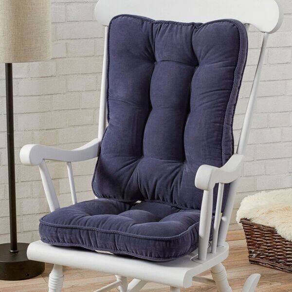 Shop Greendale Home Fashions Denim Hyatt Rocking Chair Cushion Set Overstock 6130731
