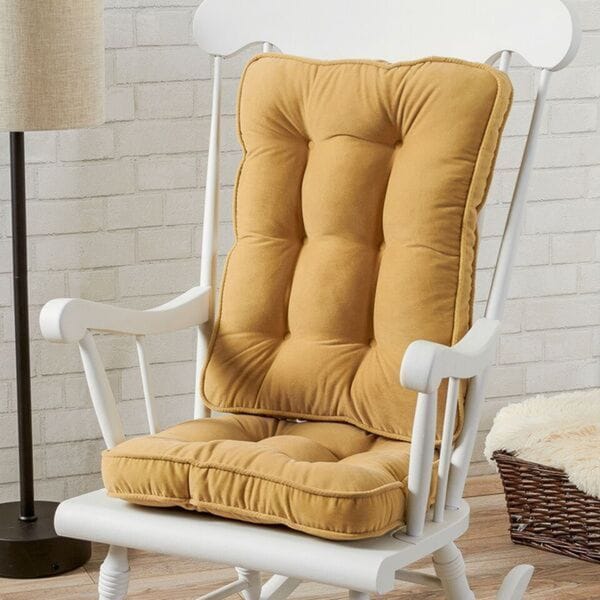 Shop Cream Microfiber Reversible Chair Cushion Set - Free Shipping