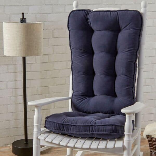 Denim Hyatt 2-Piece Reversible Jumbo Rocking Chair Cushion Set
