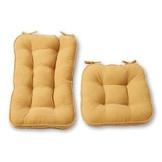 Cream Hyatt 2-Piece Reversible Jumbo Rocking Chair Cushion Set