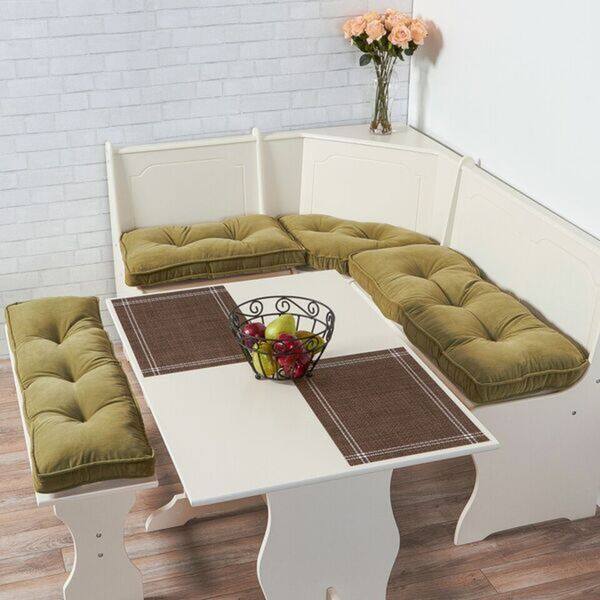 Greendale Home Fashions Moss Hyatt 4-pc. Nook Cushion Set