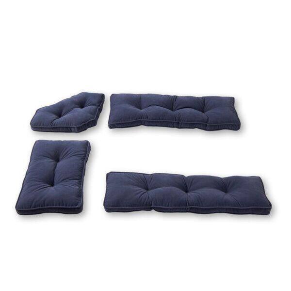 Greendale Home Fashions Denim Hyatt 4-pc. Nook Cushion Set
