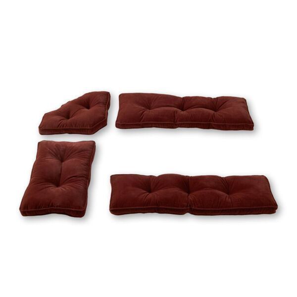 Greendale Home Fashions Burgundy Hyatt 4-pc. Nook Cushion Set. Opens flyout.