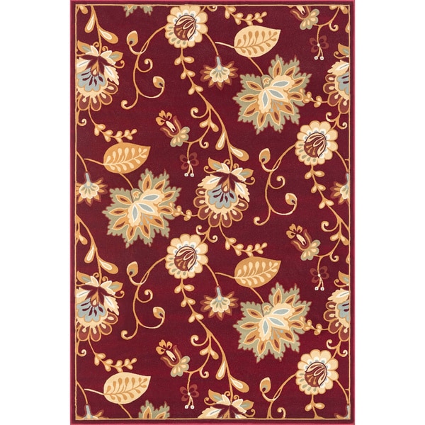 Chime Red Rug (3'10 x 5'7) Alexander Home 3x5   4x6 Rugs