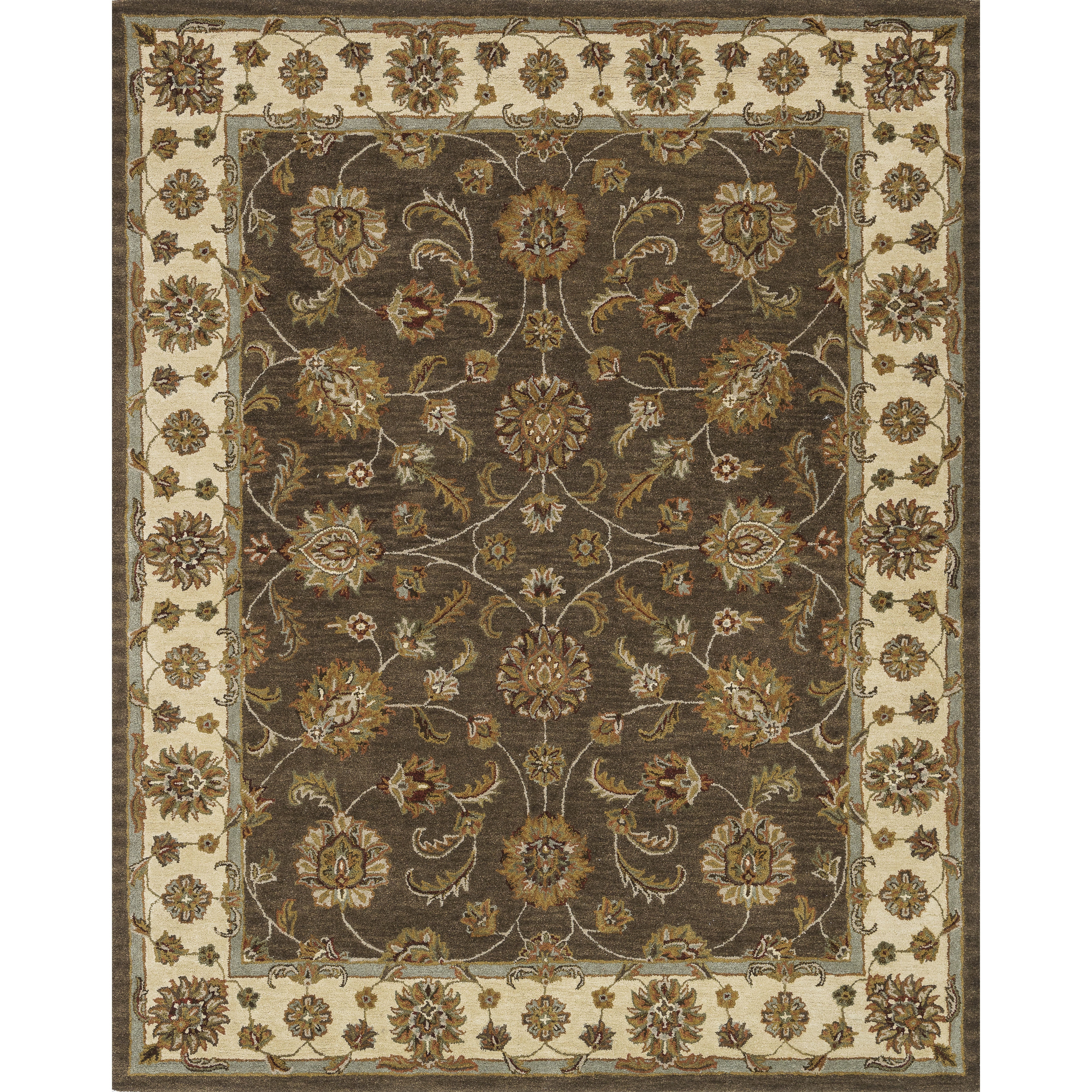 Hand tufted Mason Brown/ Beige Wool Rug (5 X 76)