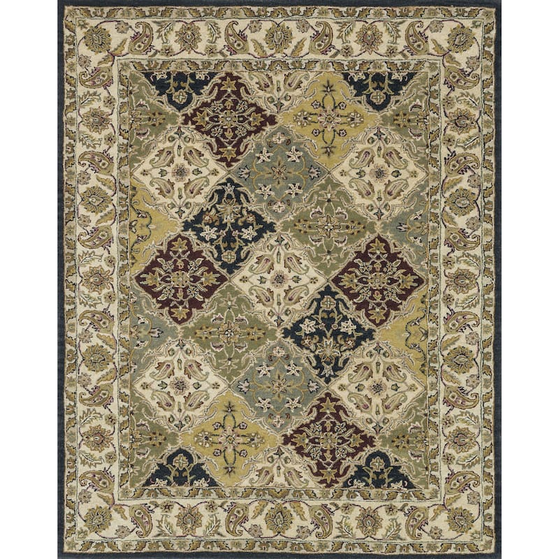 Hand-tufted Mason Maroon/ Black Runner Rug