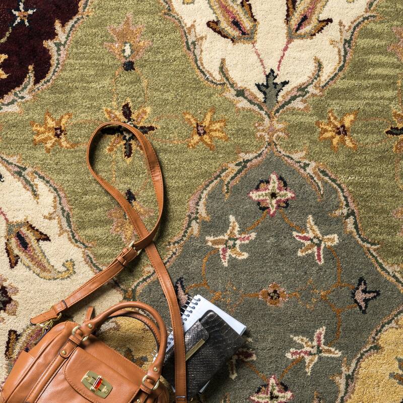 Hand-tufted Mason Maroon/ Black Runner Rug