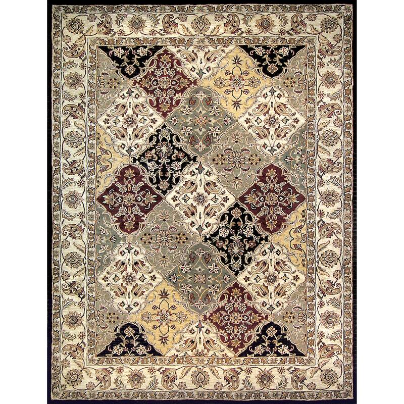 Hand-tufted Mason Maroon/ Black Runner Rug