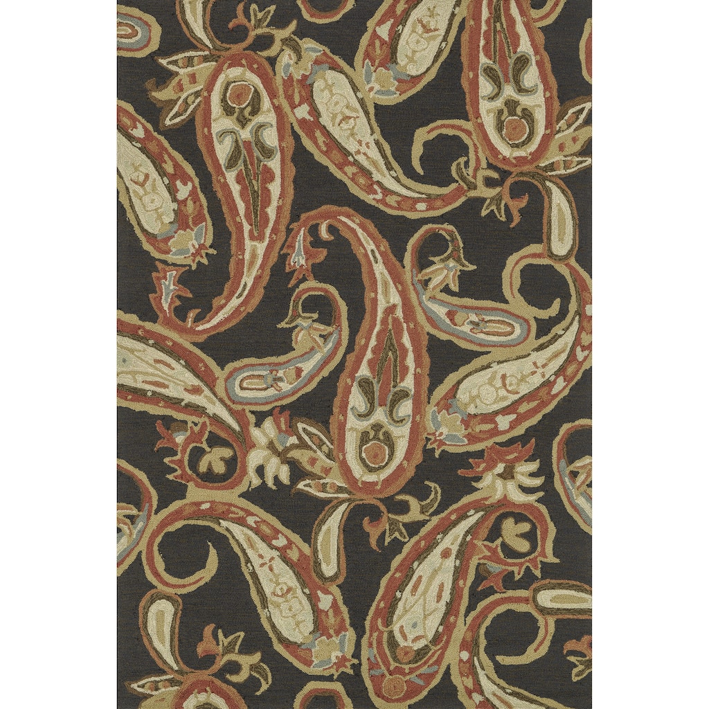 Alexander Home Valentina Hand-hooked Charcoal Area Rug