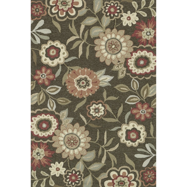 Hand-hooked Charlotte Brown Rug - 7'6" x 9'6"