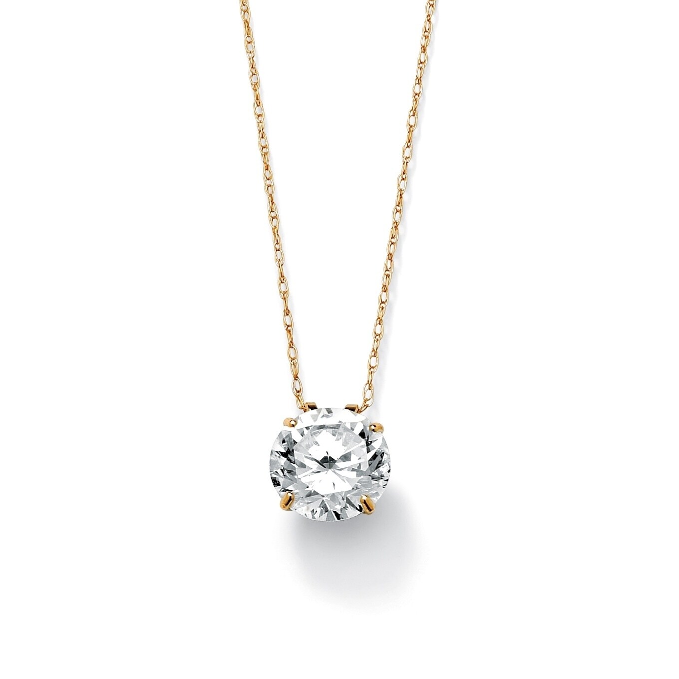 Ice on Fire Jewelry 10k Yellow Gold Cubic Zirconia Cross Pendant Necklace 20 Mariner Chain