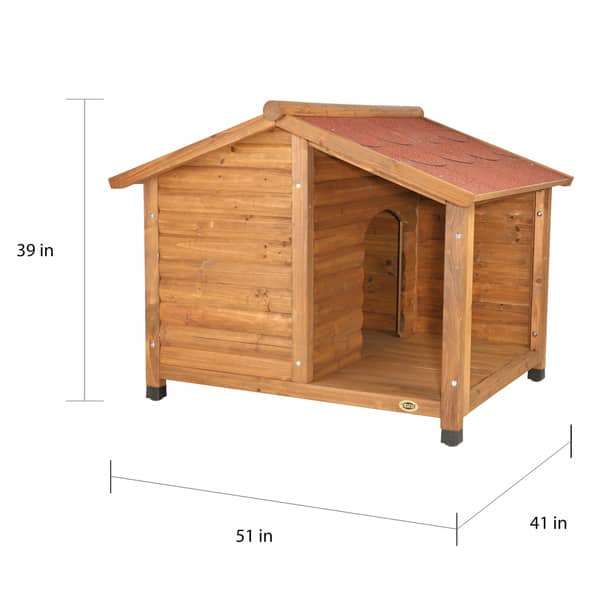 41" Waterproof Wood Wooden Large Dog House Kennel Cabin Pet Puppy Cage Outdoor
