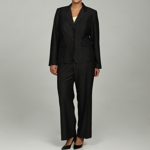 Calvin Klein Women's Black 2-piece Pant Suit - 13796538 - Overstock.com ...