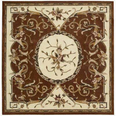 Nourison Hand-tufted Persimmon Overland Street Rug (7' Square) - 7' Square