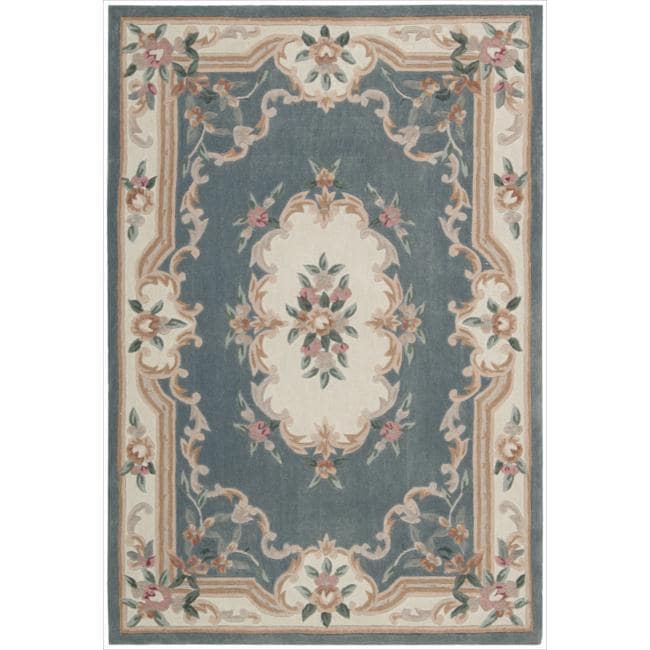 Nourison Hand tufted Blue Overland Street Rug (5 X 76)