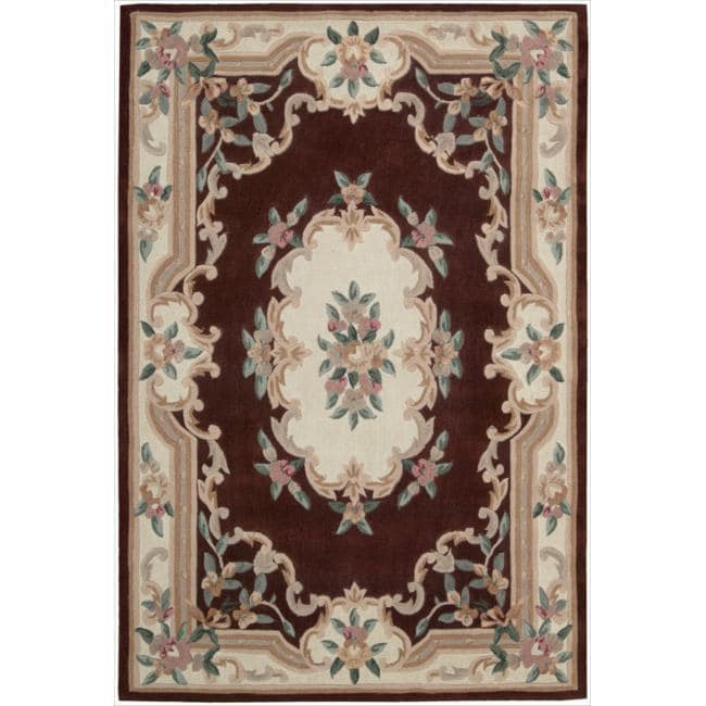 Nourison Hand tufted Burgundy Overland Street Area Rug (5 X 76)