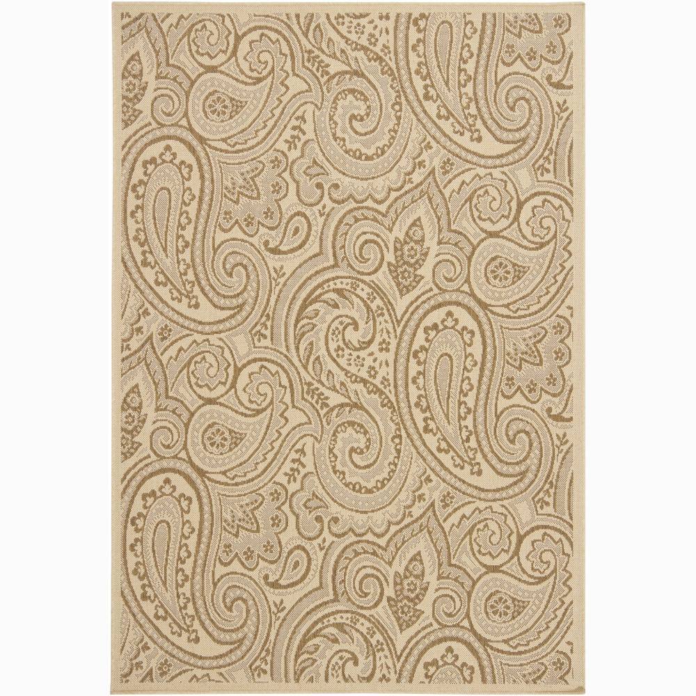 Artist's Loom Indoor/Outdoor Transitional Floral Rug - 5' x 8'