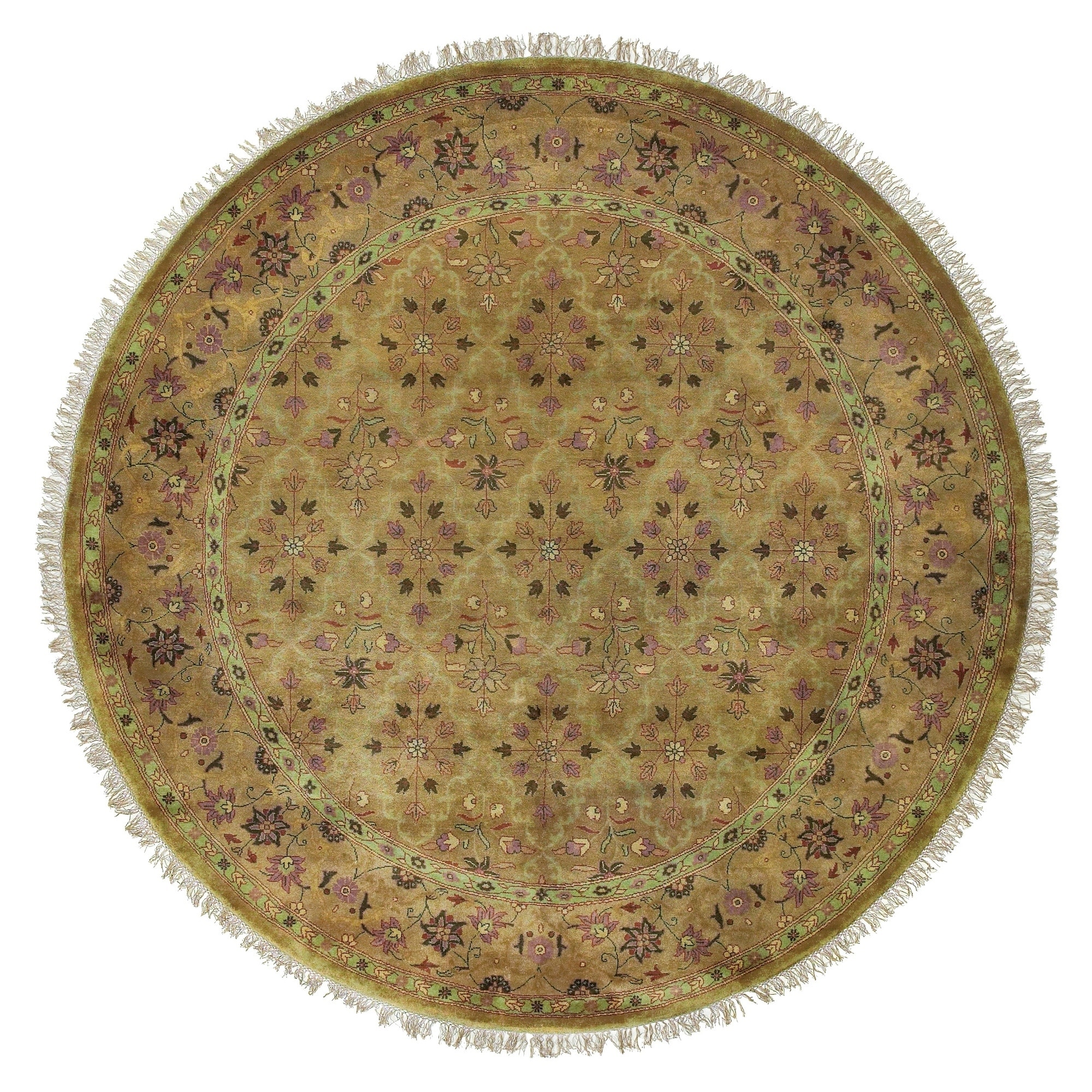 Hand-knotted Belmont Wool Area Rug - 8' Round - 8' x 8'