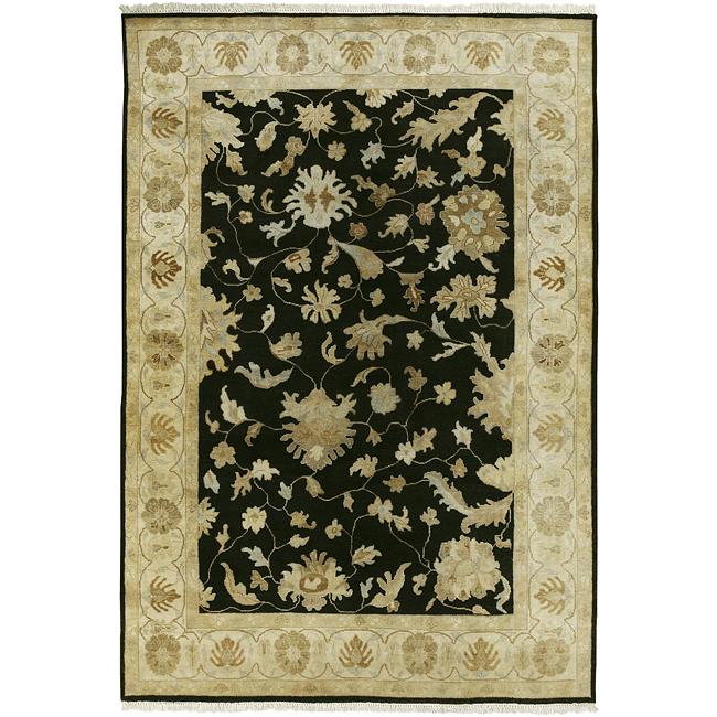 Hand-knotted Filigree Wool Rug (9' x 13')