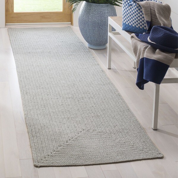 Safavieh Reversible Cottage Lifestyle Light Blue Braided Rug 2'3" x 8