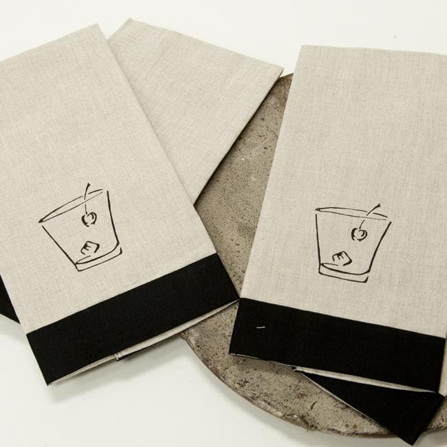 Manhattan Design Guest/Bar Khaki Towels (Set of 4)