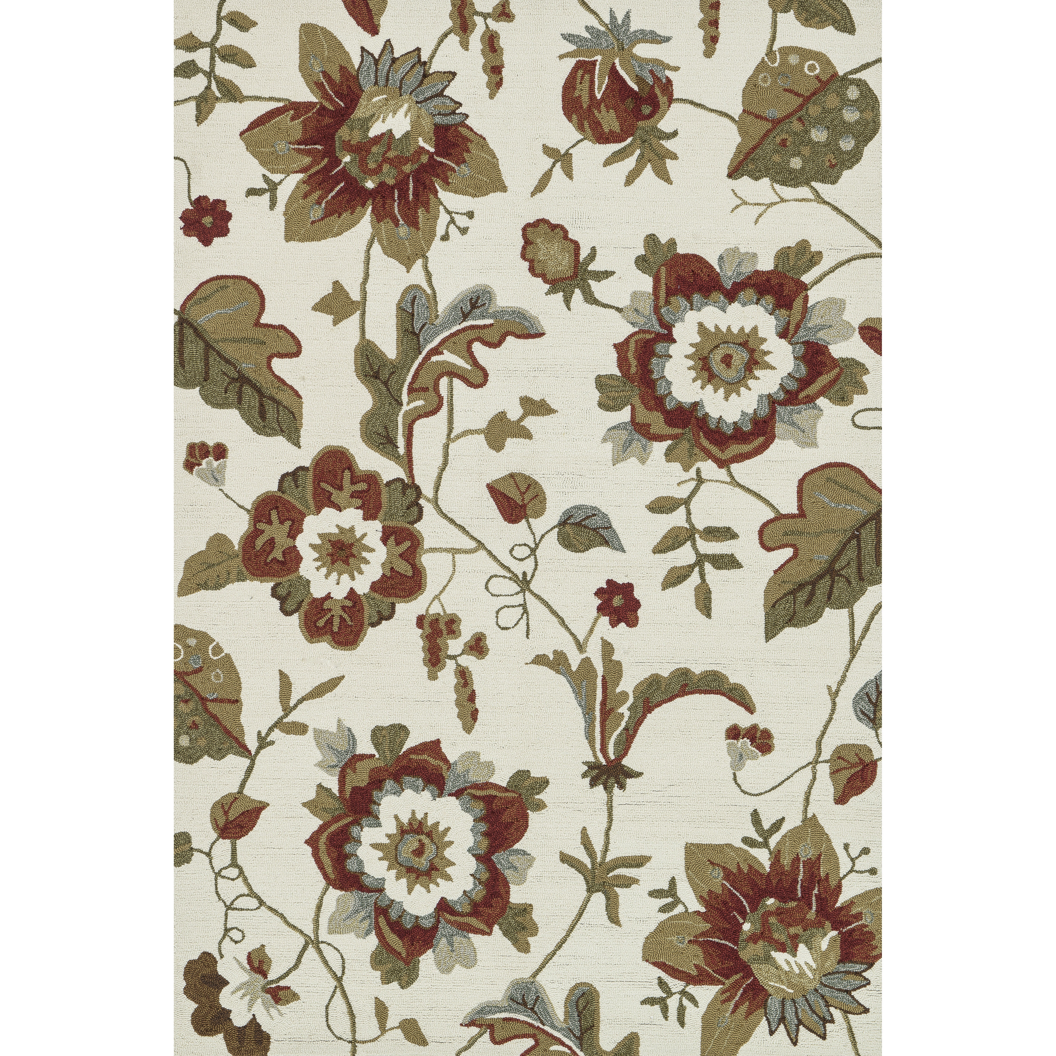 Hand hooked Charlotte Ivory Rug (36 X 56)