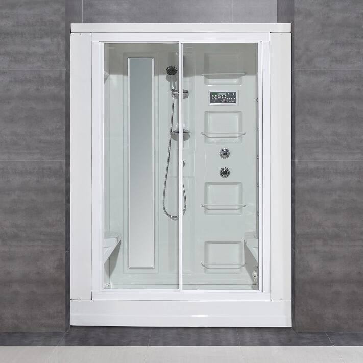 Aston White 86-inch Drop-in 18-jet Steam Shower