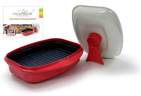 Microhearth G03RS2 Red Microwaveable Grill Pan