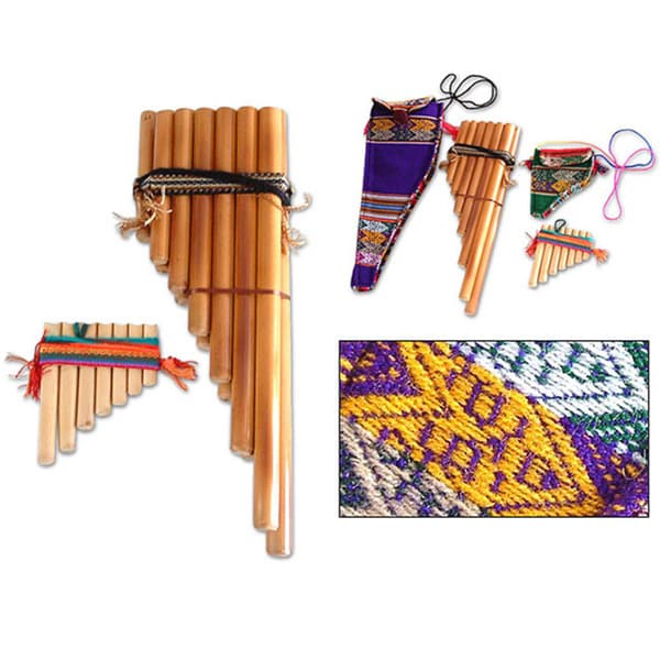 Shop Handmade Set of 2 Bamboo 'Inca Serenade' Zampona Panpipes (Peru) Free Shipping On Orders