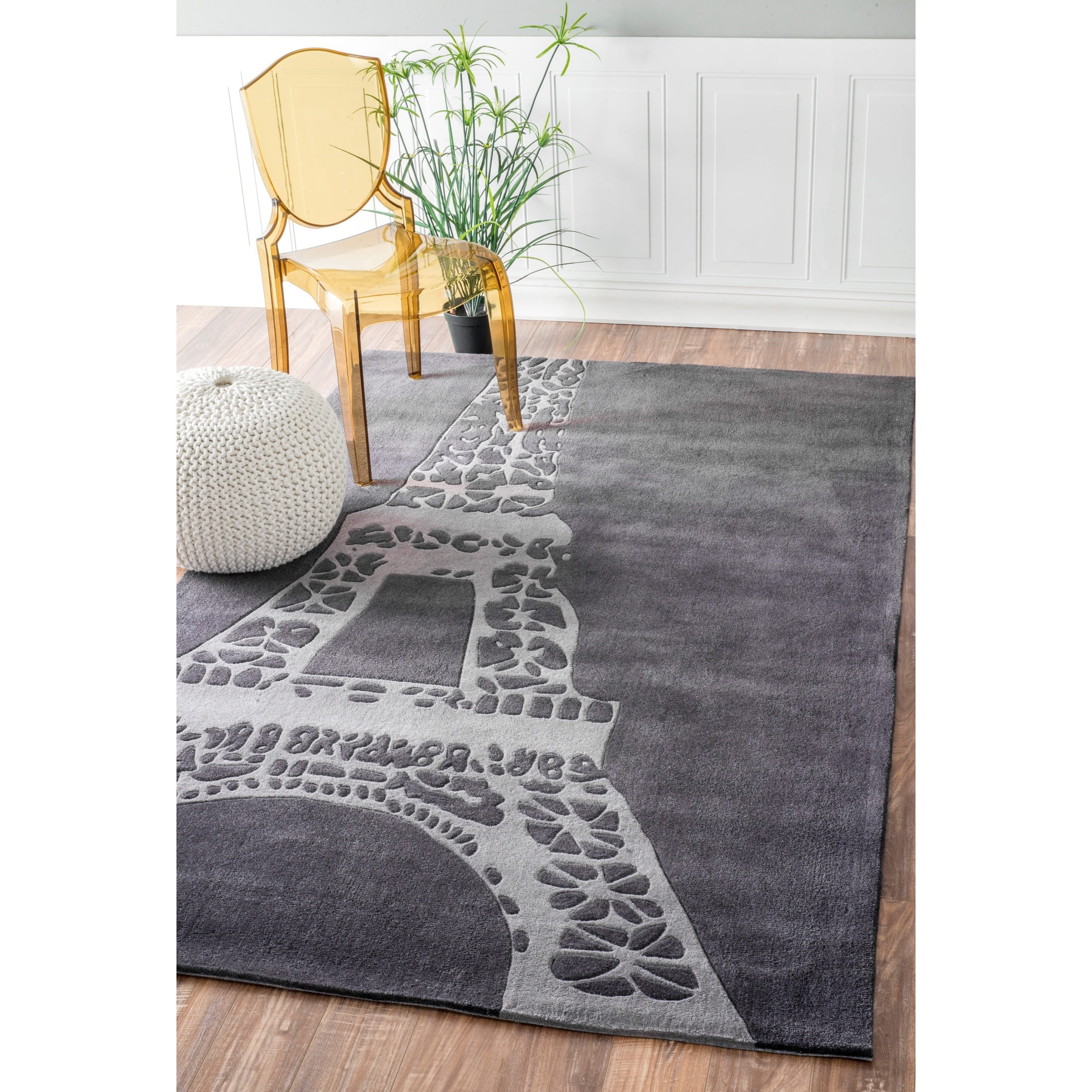 Nuloom Handmade Deco Kids Eiffel Tower Rug (5 X 8)