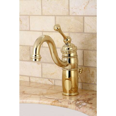 Victorian Centerset Polished Brass Bathroom Faucet - Brown